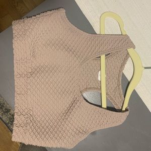 Light brown croco top